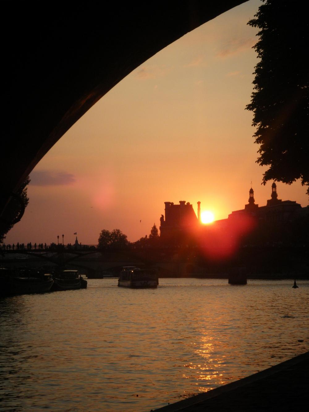 Limited Edition Greetings Card: Sunset On The Seine